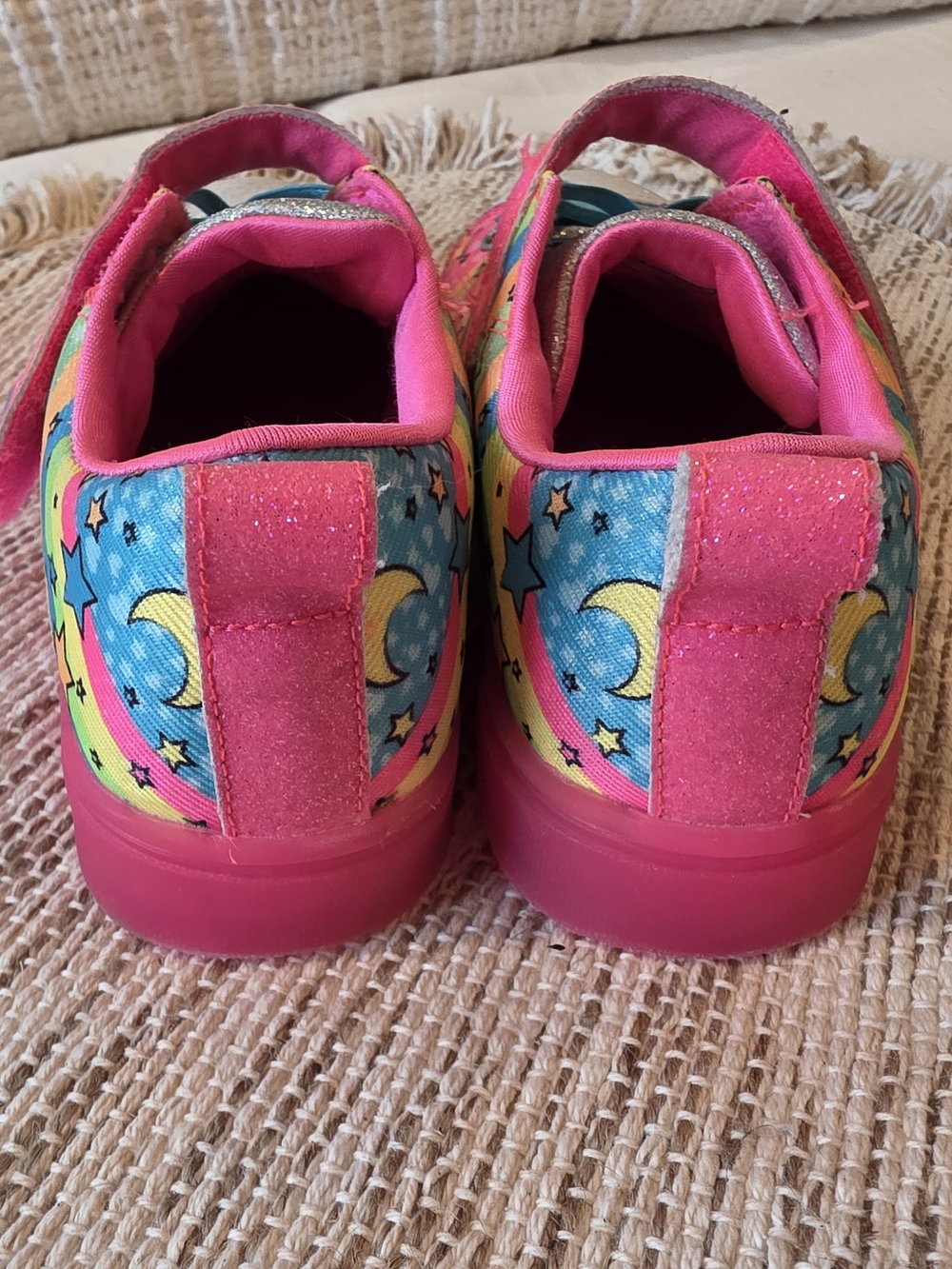 Girls' Skechers Size 3 Twinkle Toes Rainbow Unicorn Glitter Sneakers - Picture 5 of 6